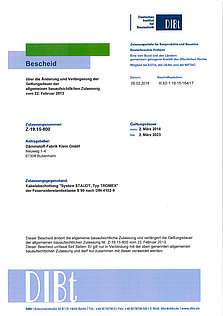 Zulassung-Staudt-Tromex-Titel